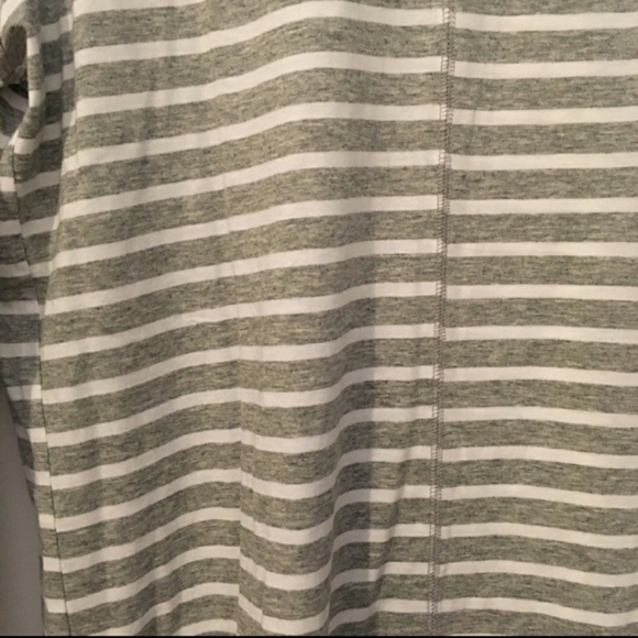 A.N.A. Long Sleeve Top Grey White Stripes Medium M - Picture 6 of 9